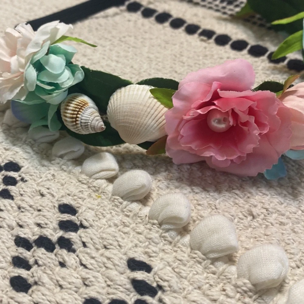 Floral and Seashell Headband Boho Bohemian